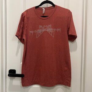 2/$12 💥♻ Bella Canvas Heather Rust Pine Cove Graphic T-Shirt | Large | 6401